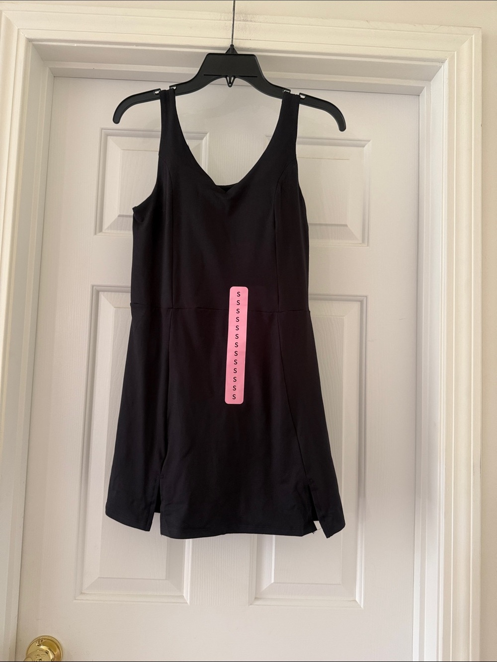 Black Women's athletic dress with built in shorts